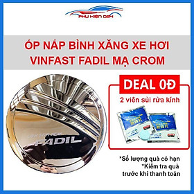 Ốp nắp bình xăng Fadil mạ crom chống trầy trang trí ô tô