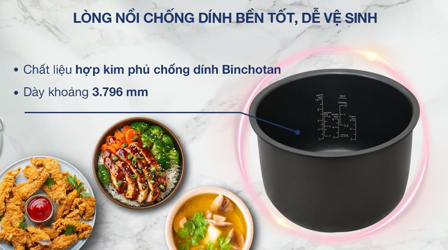 NỒI CƠM ĐIỆN TỬ 1.8L TOSHIBA RC-18DR4TVN - Hàng chính hãng