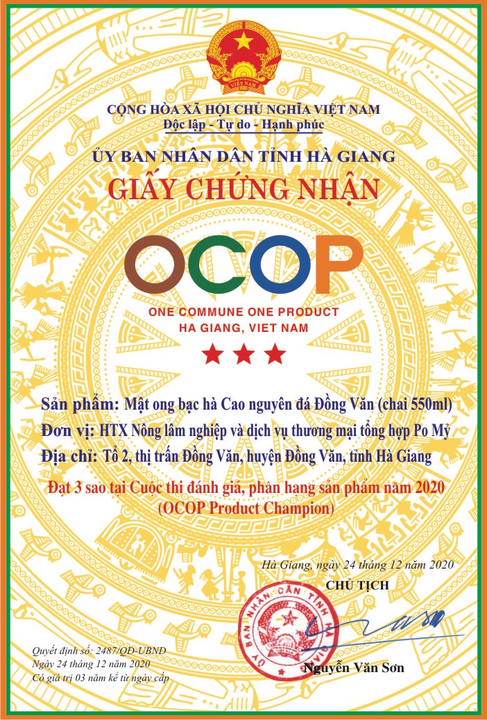 SAFFRON MẬT ONG BẠC HÀ OCOP HÀ GIANG CHÍNH HÃNG, MẬT ONG BẠC HÀ SAFFRON VIETGAP CHÍNH HÃNG HÀ GIANG