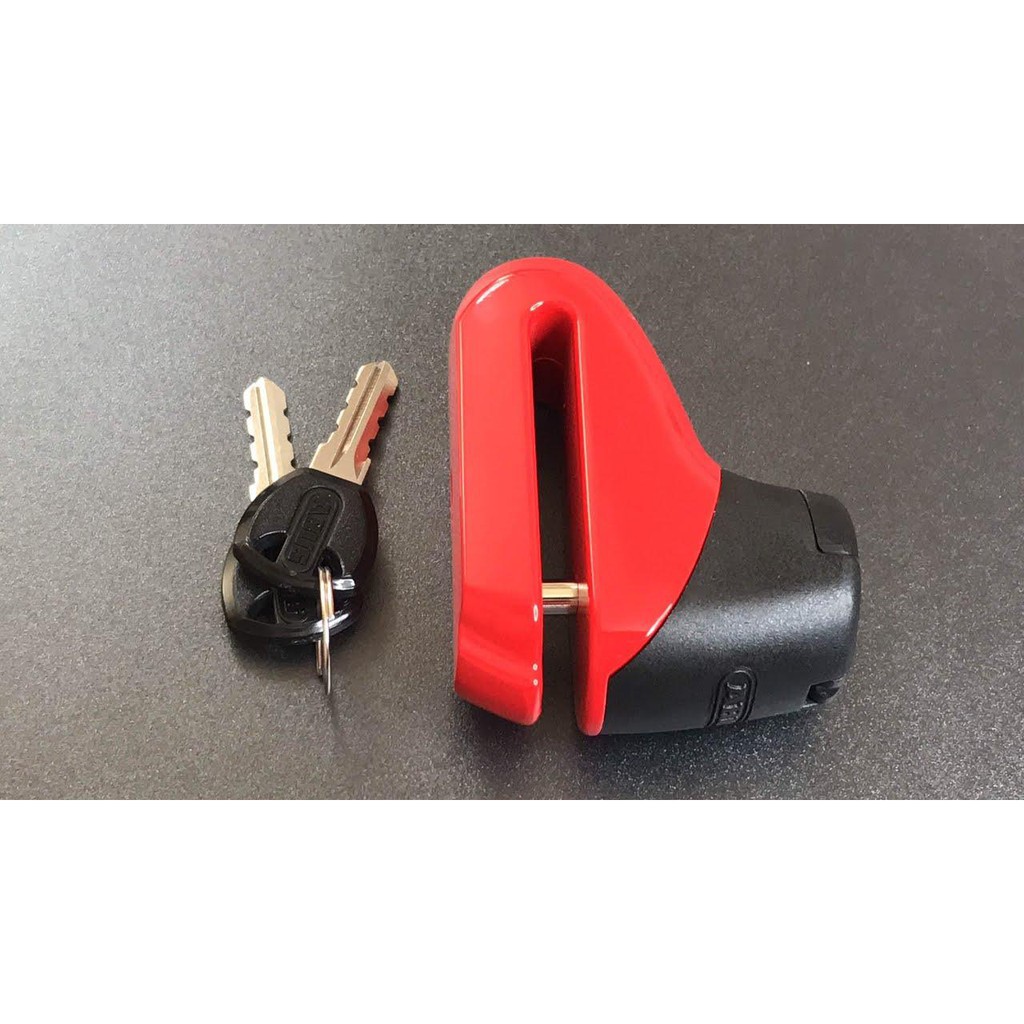 Khóa Đĩa xe máy Abus 303 màu đỏ đen - hình thật