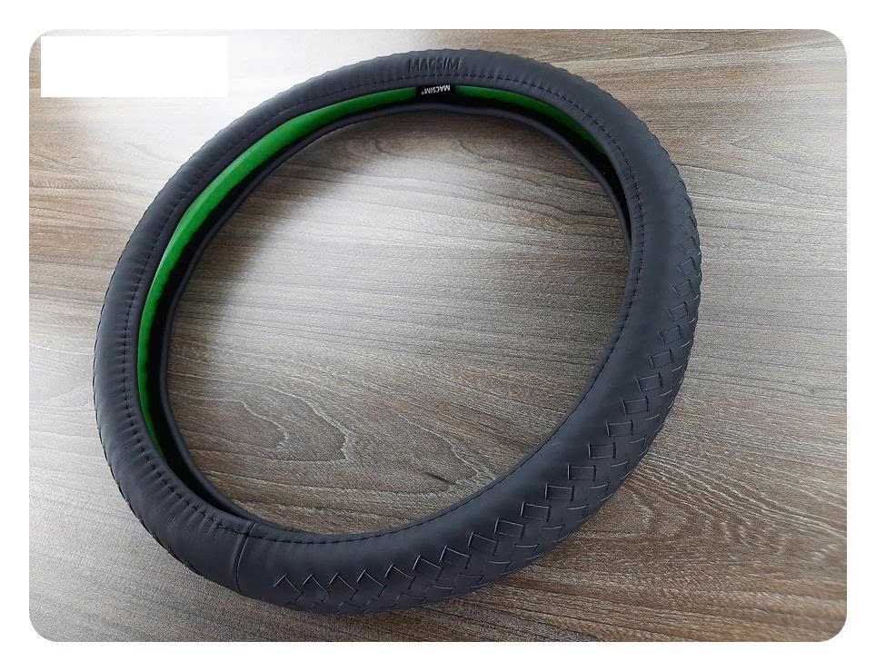 Bọc vô lăng cao cấp chất liệu da thật - Khâu tay 100% size M - nhãn hiệu Macsim mã L15T