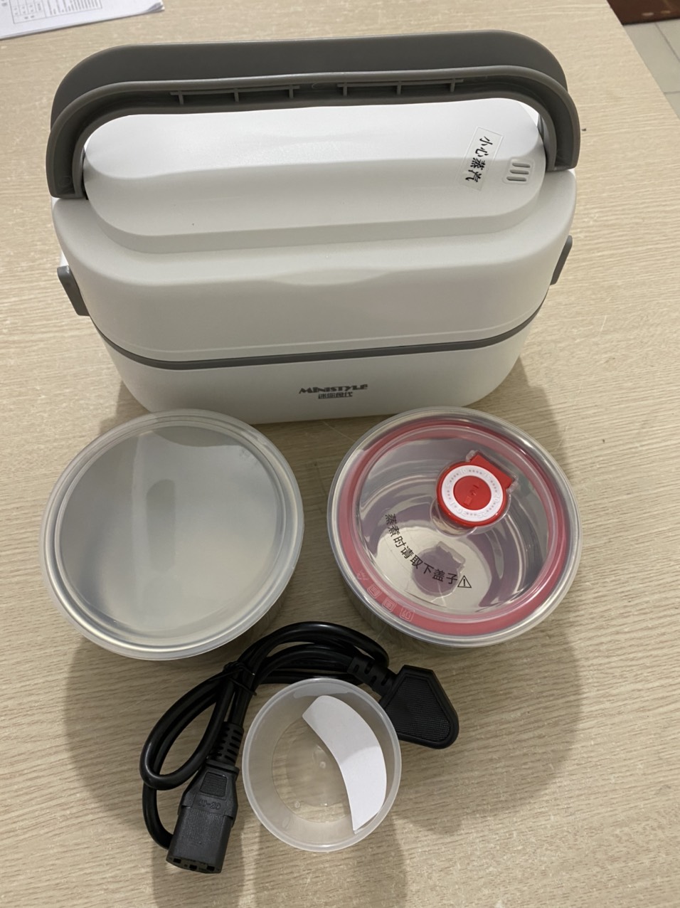 Hộp cơm cắm điện hai tầng, hộp cơm hâm nóng 2 BÁT INOX, giữ nhiệt thích hợp cho dân văn phòng KitAcoom, hàng nhập khẩu chính hãng cao cấp