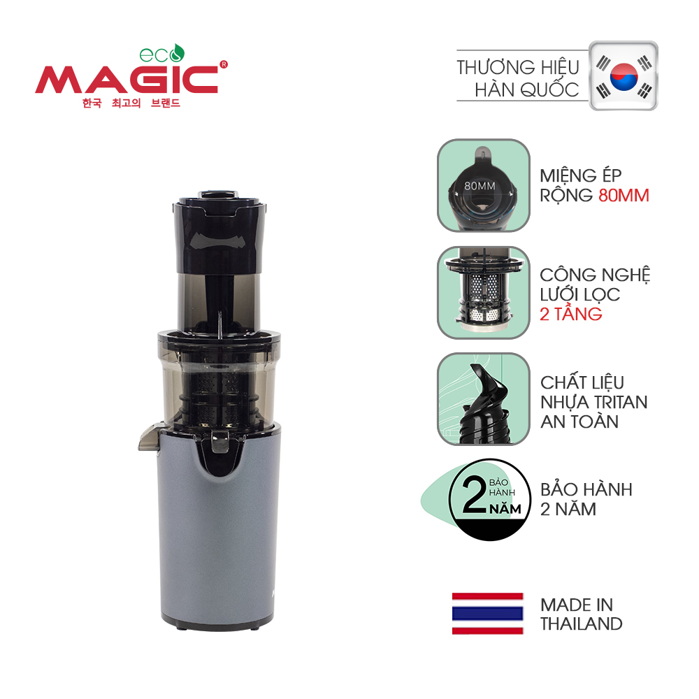 Máy ép tốc độ chậm miệng rộng thế hệ mới Magic Eco AC-139 - Hàng chính hãng
