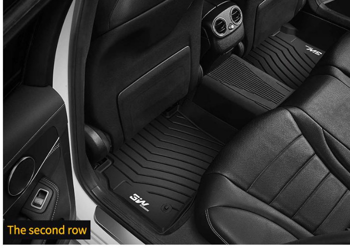 Thảm lót sàn xe ô tô Mercedes GLS 2015 - 2019 Nhãn hiệu Macsim 3W chất liệu nhựa TPE đúc khuôn cao cấp - màu đen
