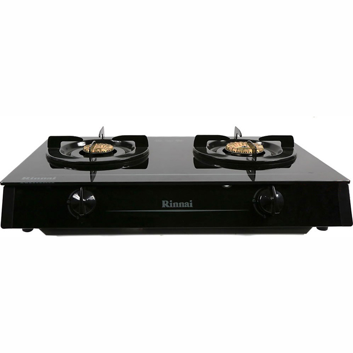 Bếp Gas Dương Đôi Rinnai RV-6 Double Glass(B) Tặng kèm 1 bộ van và dây gas- Hàng chính hãng