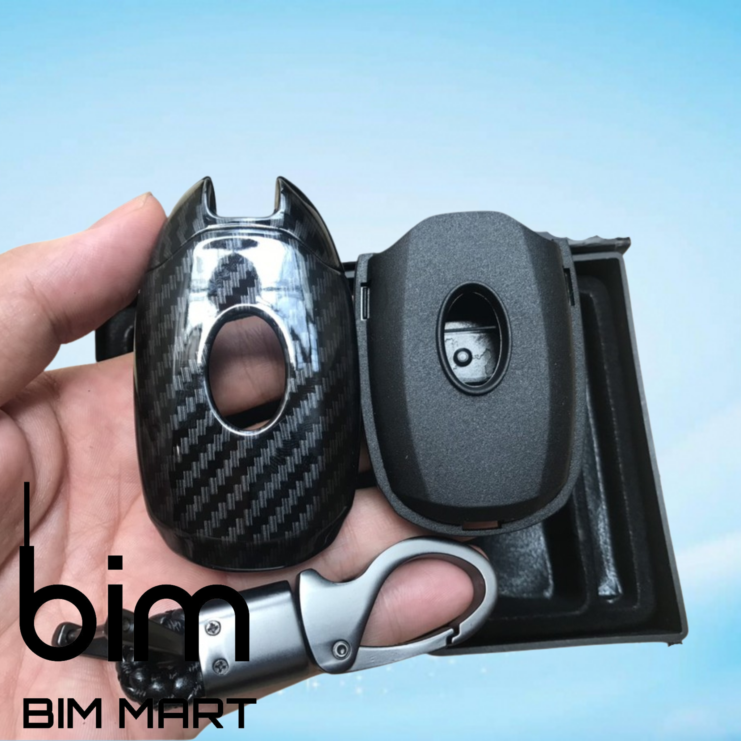 Ốp Vân Carbon Lót Silicon Bọc, Bảo Vệ Chìa Khóa Xe Hyundai Accent 2021 ( Tặng kèm móc đeo INOX )