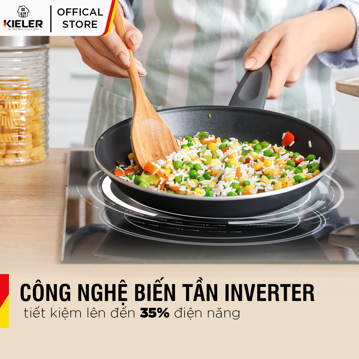 Bếp điện từ đôi Kieler KL-PLATINUM T105 mặt kính Euro Kieler Platinum, Bếp điện từ nhiều chế độ cảm ứng chống tràn 4400W - Hàng Chính Hãng