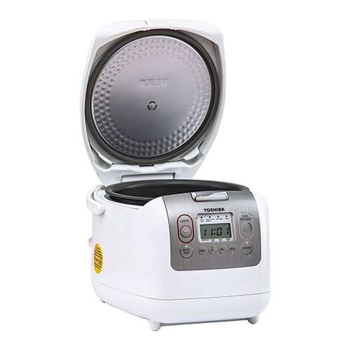 Nồi cơm điện tử Toshiba RC-10NMFVN(WT) - 1.0L - Xuất xứ Thái Lan - Lòng nồi dày 4mm, 2 lớp chống dính trong và ngoài - Chế độ nấu tự động đa dạng - Hàng chính hãng, bảo hành 12 tháng, chất lượng Nhật Bản