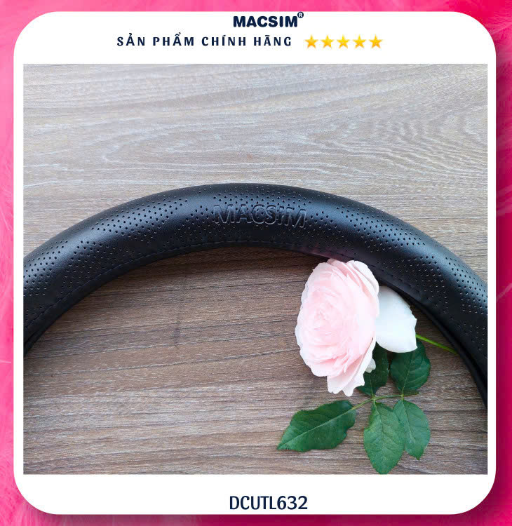 Bọc vô lăng cao cấp VF6- VF7 Macsim mã DCUT L632 cỡ nhỏ nhất lõi cao su non