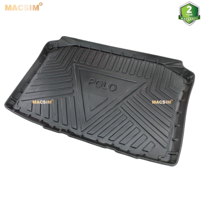 Thảm lót cốp Volkwagen Polo HB 2014-2018/ Polo MK5 2020 (qd) nhãn hiệu Macsim chất liệu tpv cao cấp màu đen