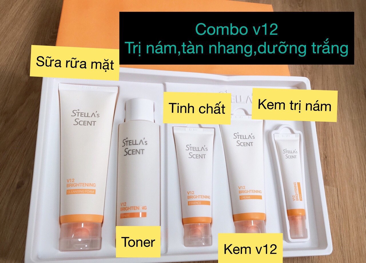 Bộ Dưỡng Trắng Da V12 Stella