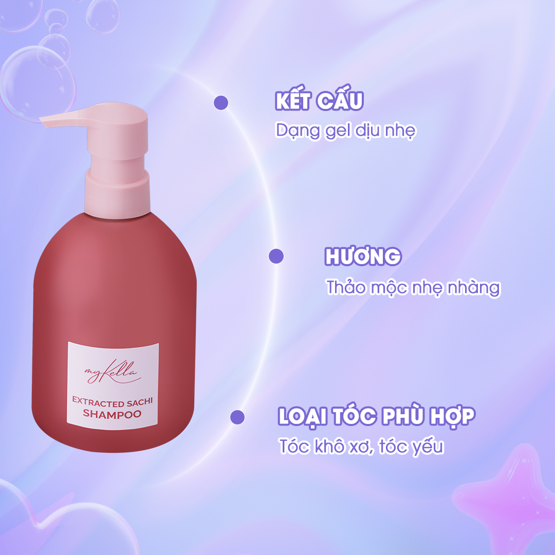 Dầu Gội myKella Làm Sạch, Phục Hồi Tóc Chiết Xuất Sacha Inchi 300ml
