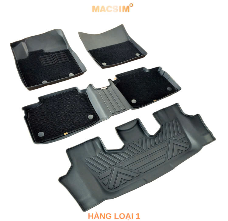 Thảm lót sàn ô tô 2 lớp cao cấp dành cho xe Toyota Veloz / Avanza 2022+ (sd) nhãn hiệu Macsim chất liệu TPE màu đen