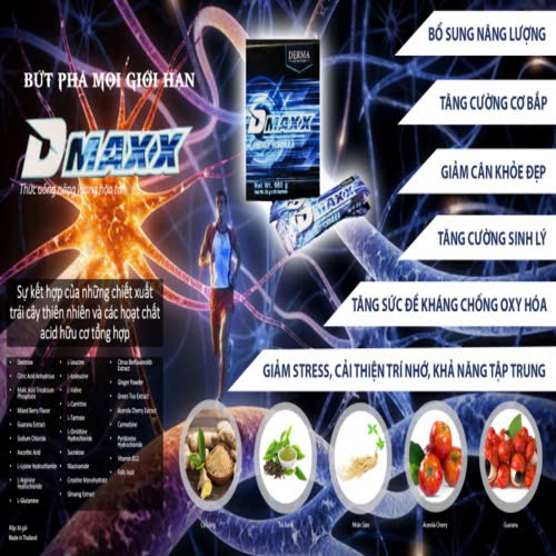 DMAXX thức uống bổ sung vitamin năng lượng có đường DAMODE 98 gói màu xanh mỗi gói 22gr