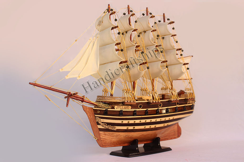 Mô hình thuyền buồm gỗ Jylland cao cấp 51cm (có video)