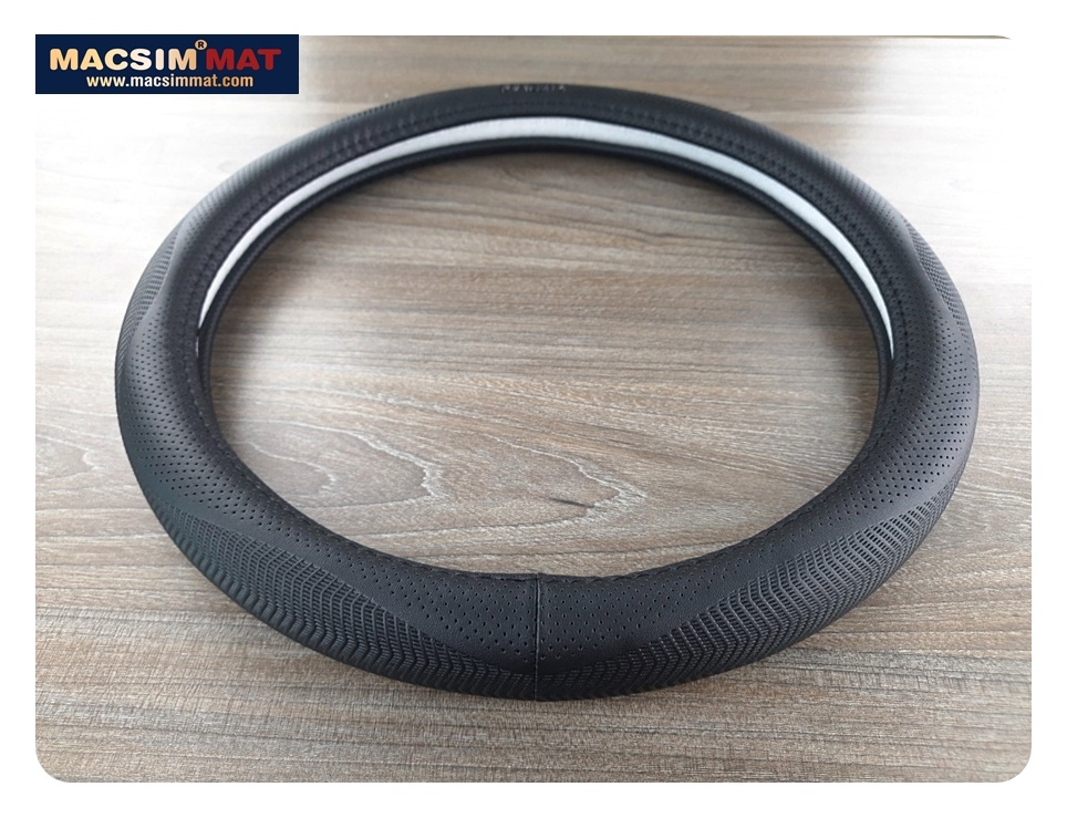 Bọc vô lăng cao cấp Macsim mã L17T -size 39 inch chất liệu da thật - Khâu tay 100% phù hợp các loại xe bán tải cỡ lớn, xe SUV