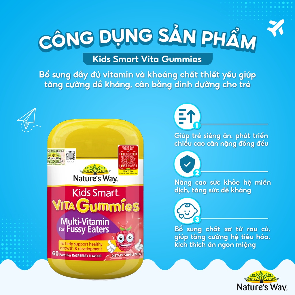 Vitamin tổng hợp cho trẻ biếng ăn Multi Vitamin for Fussy Eaters Nature