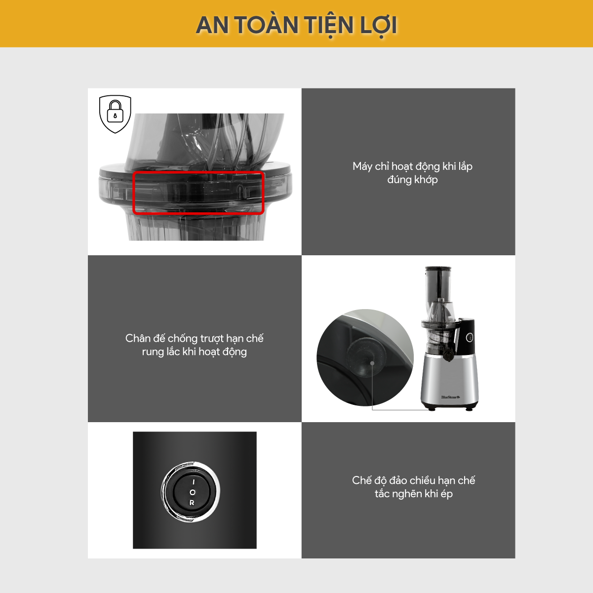 Máy Ép Chậm BlueStone SJB-6557 150W - Hàng Chính Hãng