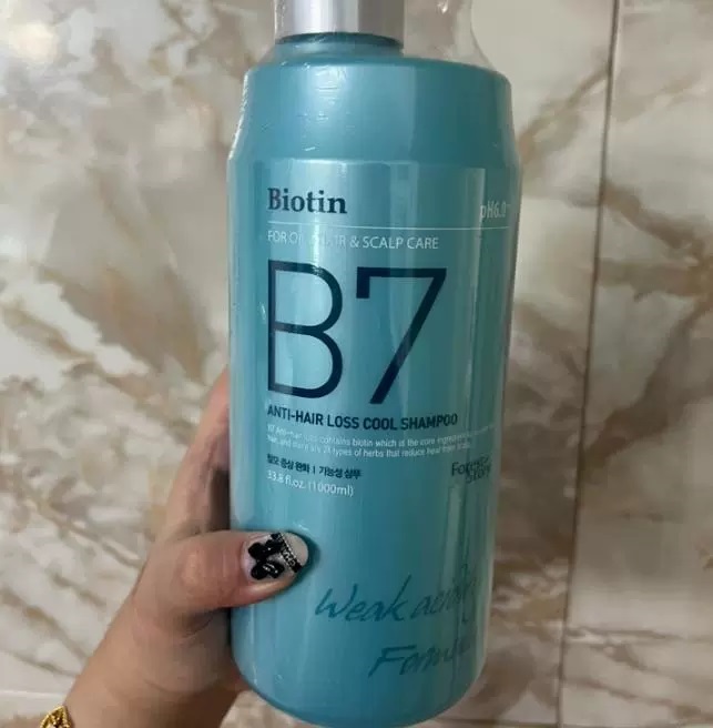 Dầu gội xả thảo dược bạc hà sạch da đầu giảm gàu, ngăn rụng tóc Biotin Anti- Hair Loss Cool Shampoo