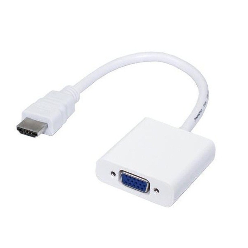 Cáp Chuyển Đổi HDMI Sang VGA + Audio Cáp Tròn Đầu Chuyển Đổi HDMI To VGA Bộ Chuyển Đổi Cho PC, Laptop, Máy Chiếu Cao Cấp Độ Dài 20CM Giao Màu Ngẫu Nhiên - Hàng Nhập Khẩu