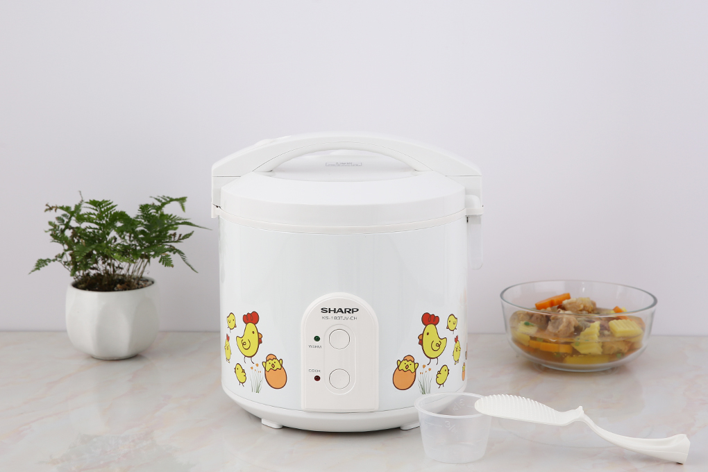 Nồi cơm điện nắp gài Sharp 1.8 lít KS-183TJV-CH - Hàng chính hãng