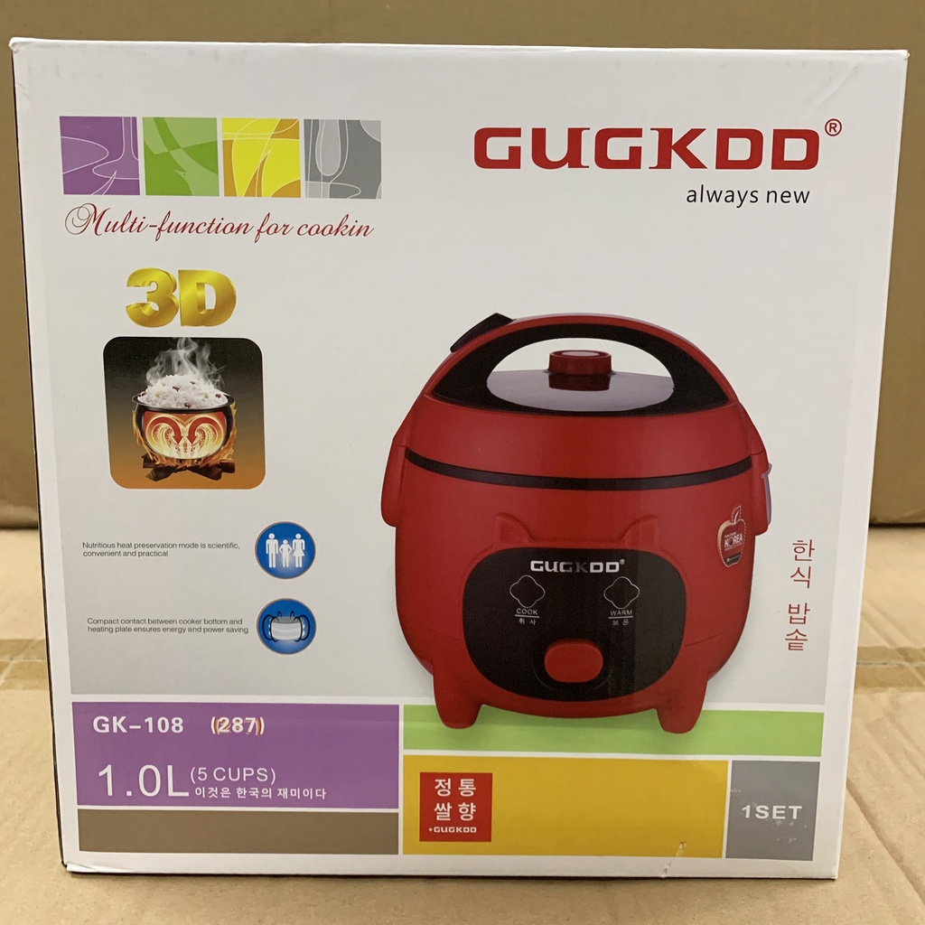 Nồi Cơm Điện 1L GUGKDD GK-108 - Màu Ngẫu Nhiên- Hàng Chính Hãng