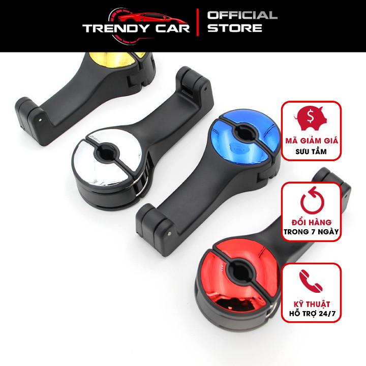 Móc treo đồ trên ô tô gài trước sau ghế sành điệu kèm giá đỡ kẹp điện thoại trên xe tiện lợi thiết kế chắc chắn cao cấp