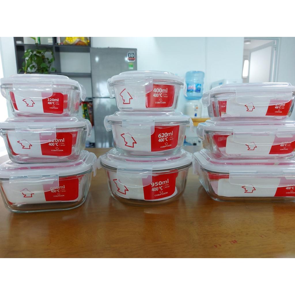 Bộ 5 hộp thủy tinh COBA