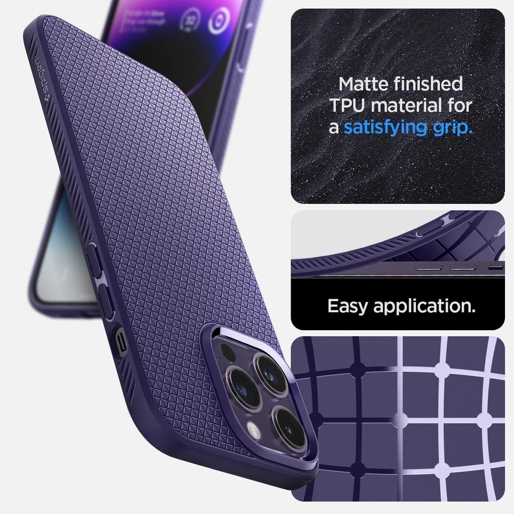 Ốp Spigen Liquid Air dành cho iPhone 14/ 14 Plus/ 14 Pro/ 14 Pro Max Công nghệ chống sốc đệm khí đạt chuẩn quân đội Mỹ Hàng Chính Hãng