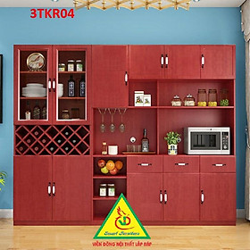 Tủ rượu kiêm tủ để đồ nhà bếp phong cách hiện đại 3TKR04 - Nội thất lắp ráp Viendong Adv