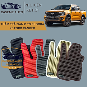 [FORD RANGER] Thảm Trải Sàn, Lót Sàn Ô Tô Cao Su Eudora CloudFoam Thiết Kế Theo Xe Dành Cho Xe FORD RANGER, Chống Nước, Không Mùi, Ngăn Bụi Bẩn, Dễ Vệ Sinh - Hàng Chính Hãng