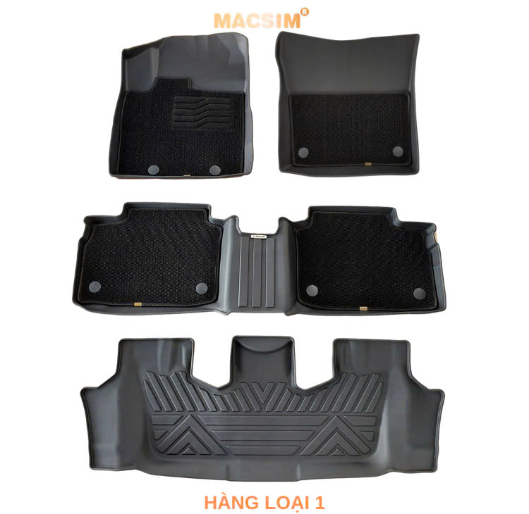 Thảm lót sàn ô tô 2 lớp cao cấp dành cho xe Toyota Veloz / Avanza 2022+ (sd) nhãn hiệu Macsim chất liệu TPE màu đen