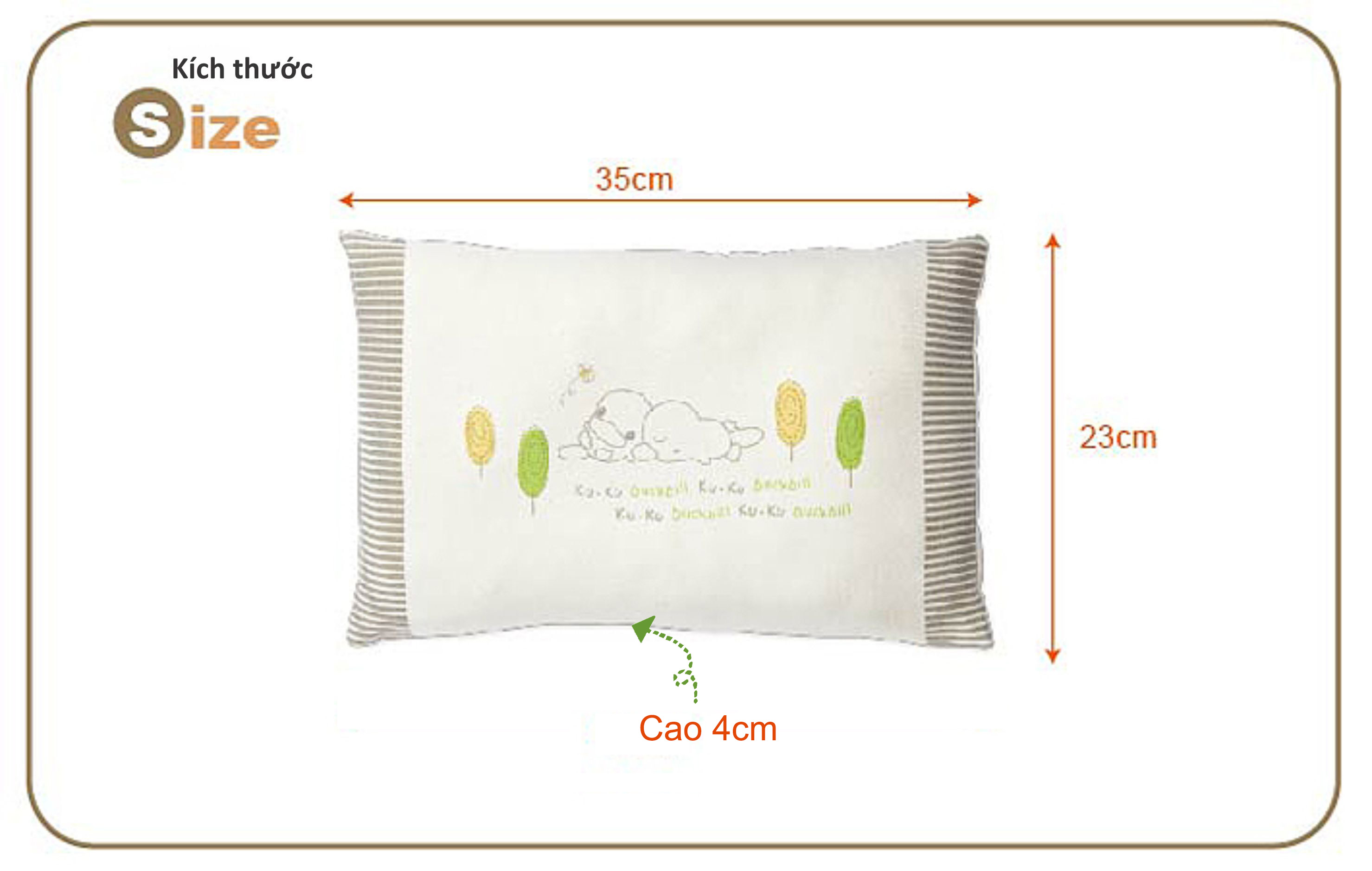 gối lõm chống méo đầu cho bé chất liệu hữu cơ organic KU.KU Duckbill ku2052 KU2053
