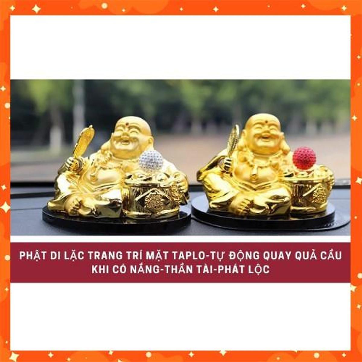 Tượng phật di lặc để taplo kiêm nước hoa ô tô xe hơi cao cấp khử mùi chống say xe cầu an lành hạnh phúc