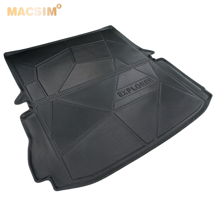 Thảm lót cốp xe ô tô Ford Explorer qd 2011-2019 nhãn hiệu Macsim chất liệu TPV cao cấp màu đen