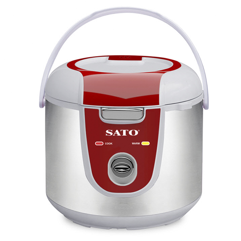 Nồi Cơm Điện SATO 18Q023 (G) 1.8L - Thiết kế quai xách chắc chắn, chống tràn tốt, nút điều khiển đơn giản, tiện dụng - Miễn phí vận chuyển toàn quốc - Hàng chính hãng