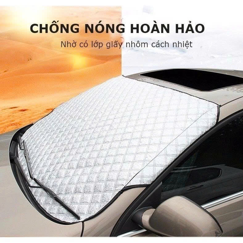 Bạt Che Nắng Kính Lái Ô Tô Chống Nóng 3 Lớp cao cấp (xe 5 chỗ và xe 7 chỗ) kèm túi xách sang trọng