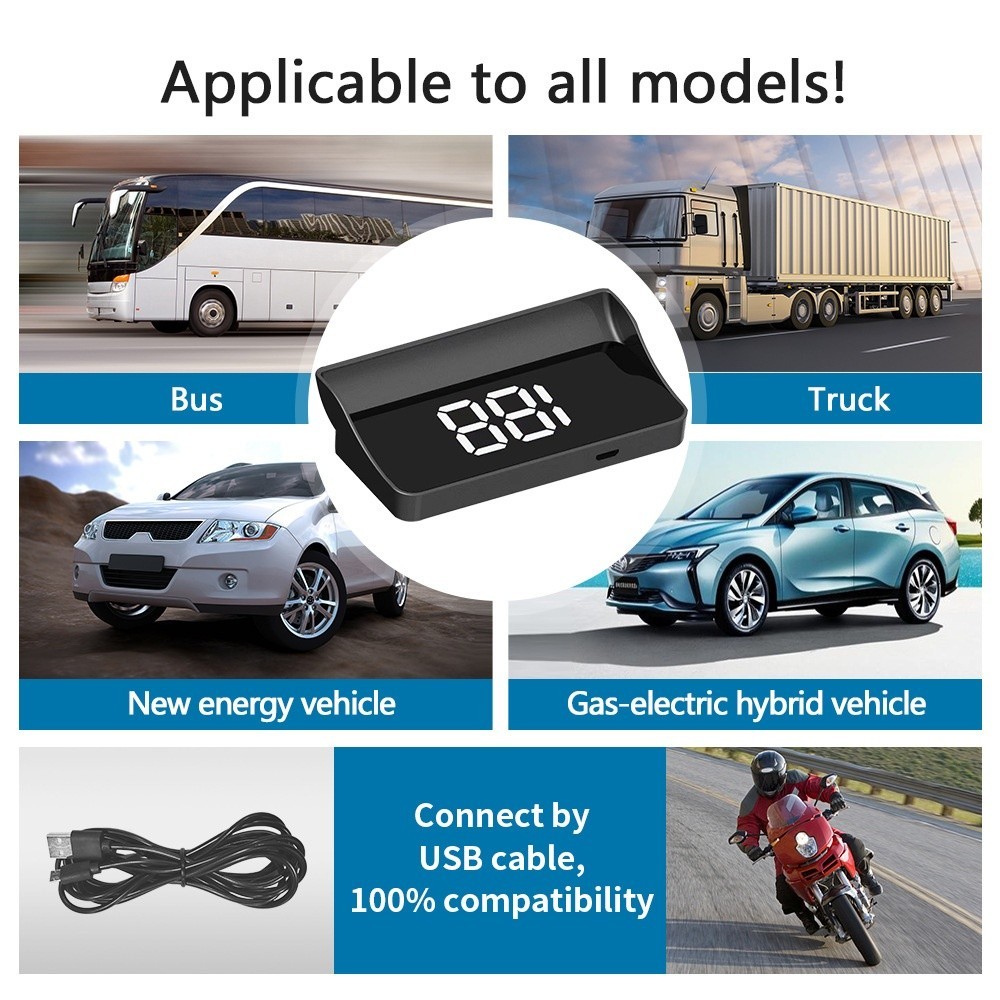 HUD Hiển Thị Tốc Độ Trên Kính Lái Ô Tô G30 - GPS Cắm Cổng USB | Màn Hình Rõ Nét, Tương Thích Mọi Dòng Xe