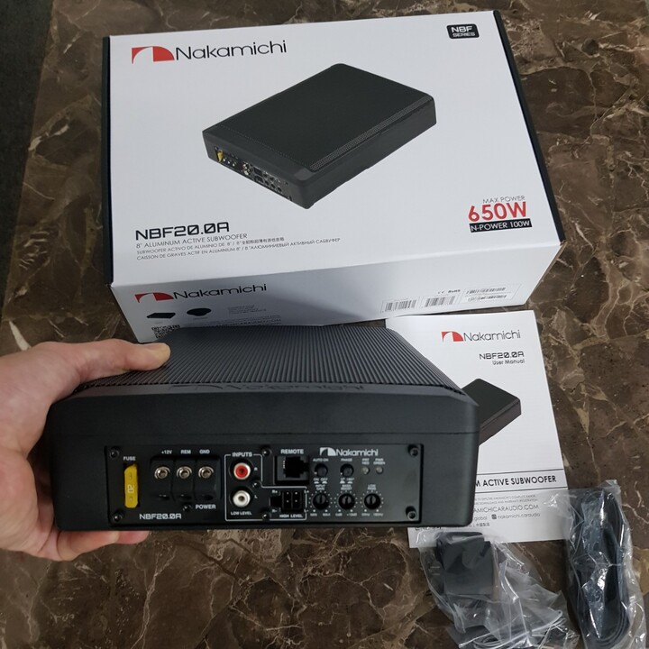 Loa SUB Siêu Trầm Đặt Gầm Ghế Ô Tô Thương Hiệu Nhật Bản NAKAMICHI NBF20.0A - HÀNG NHẬP KHẨU