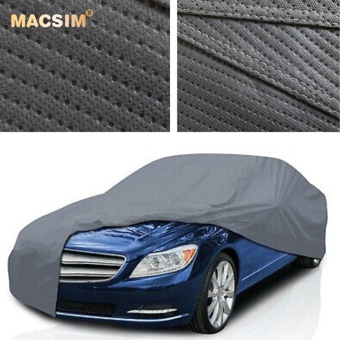 Bạt phủ ô tô chất liệu vải không dệt 3 lớp cao cấp thương hiệu MACSIM cho xe ô tô Mercedes C- màu ghi