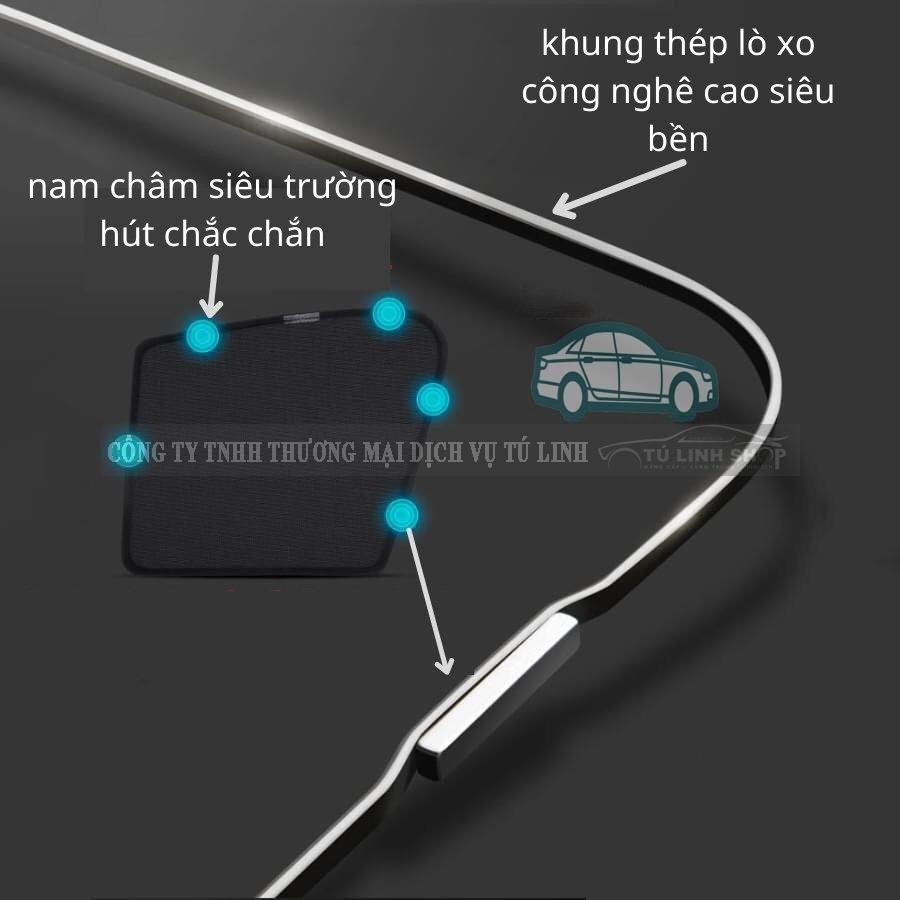 Rèm che nắng nam châm xe Toyota Veloz 2022+, bộ 4 tấm cho 4 cửa, hàng cao cấp nhất, vừa khít kính