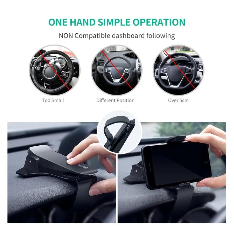 Ugreen UG40998LP136TK Màu Đen Kẹp điện thoại trên ô tô 6.5 inch - HÀNG CHÍNH HÃNG