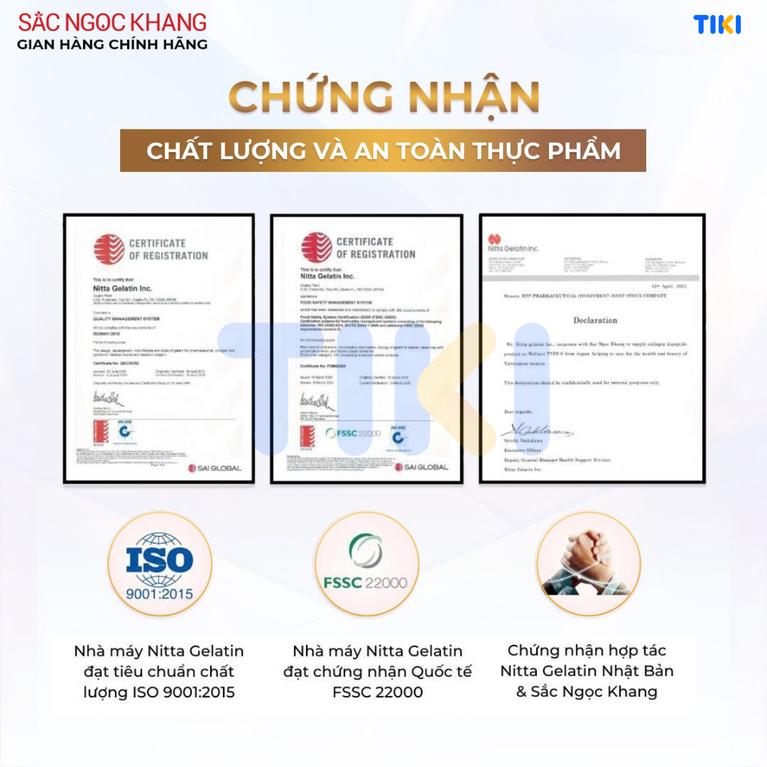 Bộ Trẻ Hóa Da Cao Cấp [Viên Uống Sắc Ngọc Khang ++ 60 Viên & Nước Uống Đẹp Da Collagen Dipeptide Sắc Ngọc Khang 15 Túi