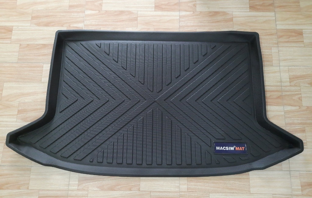 Thảm lót cốp xe ô tô Hyundai Kona 2012 - 2017 nhãn hiệu Macsim chất liệu TPV cao cấp màu đen(DT007