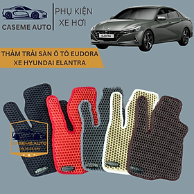 [HYUNDAI ELANTRA] Thảm Trải Sàn, Lót Sàn Ô Tô Cao Su Eudora CloudFoam Thiết Kế Theo Xe Dành Cho Xe HYUNDAI ELANTRA, Chống Nước, Không Mùi, Ngăn Bụi Bẩn, Dễ Vệ Sinh - Hàng Chính Hãng