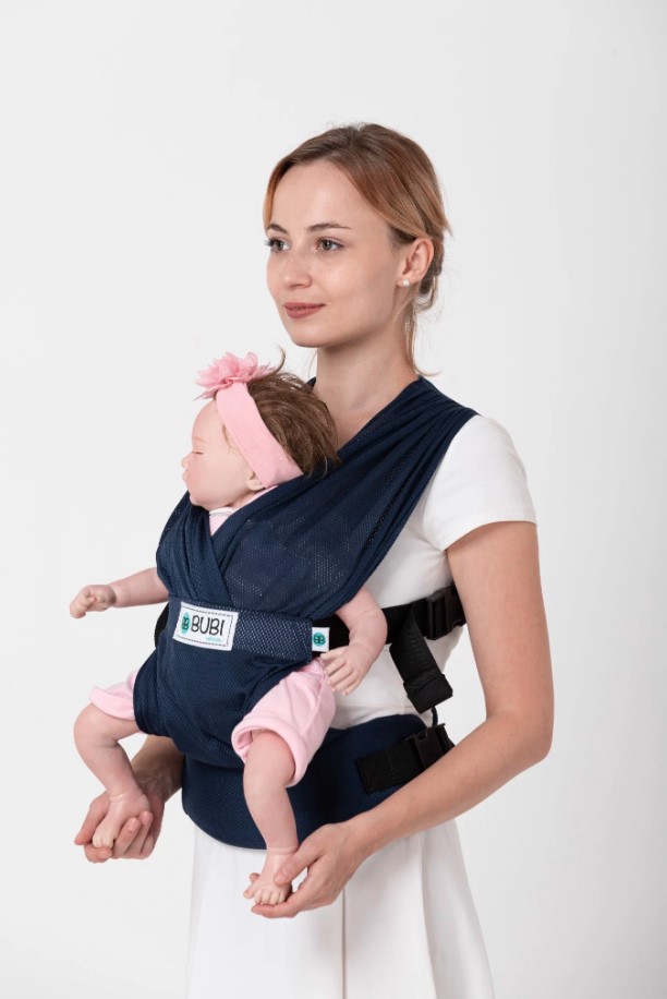Địu vải Gen 3 - Lưới thoáng khí - xanh đen