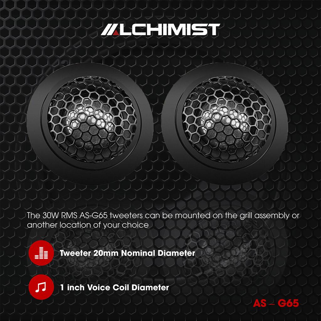 Loa 2-Way Alchimist AS-G65 Component Speaker Màng Nhôm Trắng Sang Trọng, Công Suất 130W Mạnh Mẽ