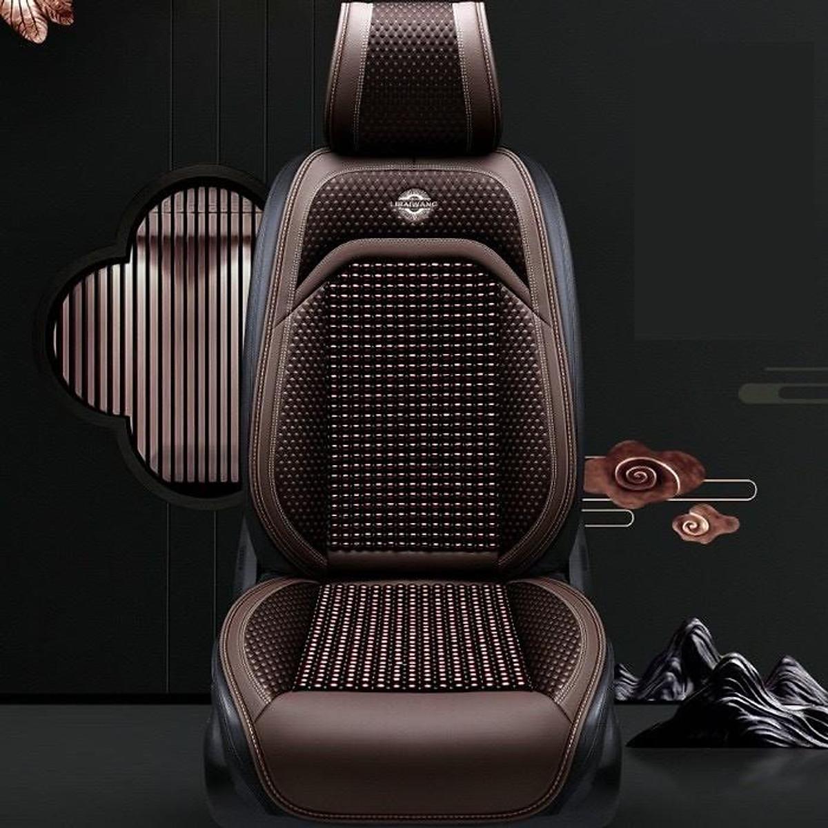 Bộ Áo Ghế Hạt Gỗ Massage Cao Cấp- Chống Nóng, Trượt Dùng Cho Ô tô, Xe hơi, Văn phòng