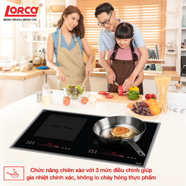 Bếp Từ Đôi LORCA TA 117 PRO Thông Minh, Tiết Kiệm Điện, Chức Năng Rã Đông - Hàng Chính Hãng