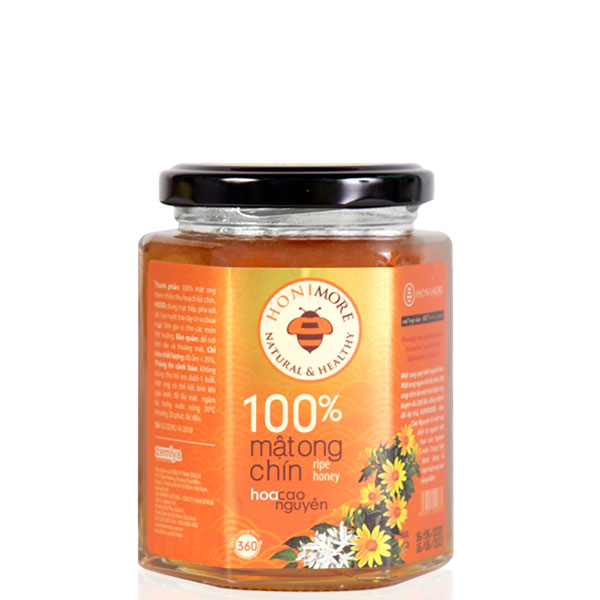 Combo mật ong tinh bột nghệ Honimore 360g và mật ong rừng nguyên chất 360g - Giúp hỗ trợ cải thiện đau dạ dày, chăm sóc da, tăng cường sức đề kháng